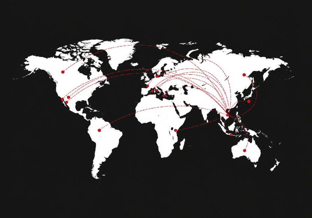 Ufixpro global service and shipping network map